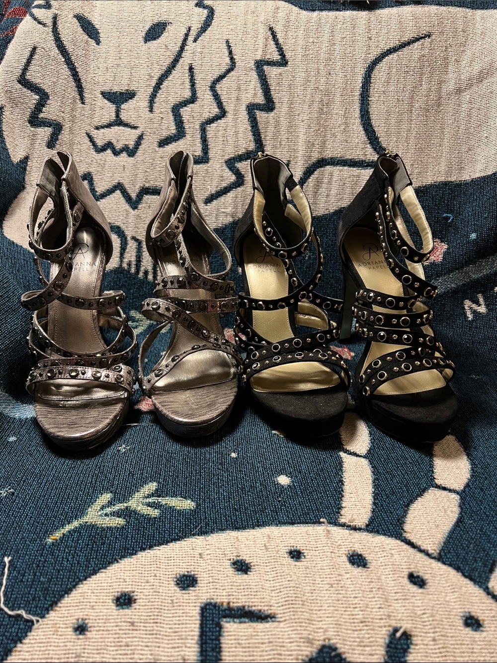 Studded Strappy High Heel Sandals lot of 2